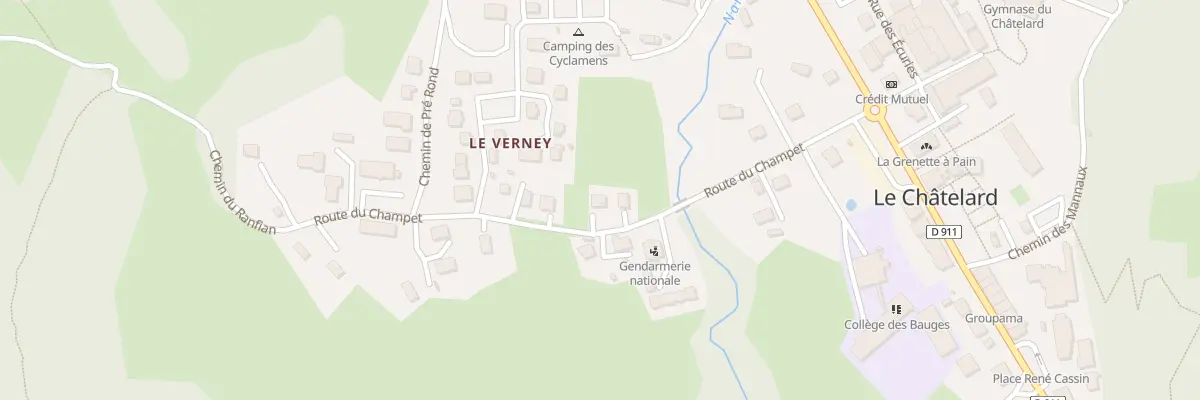 Plan du 5127 Le Verney au Châtelard