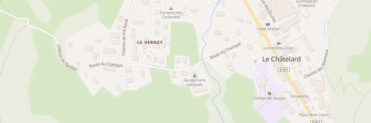 Plan du 5128 Le Verney au Châtelard