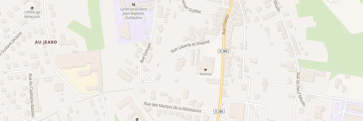 Plan du 9101 Rue Laberte et Magnié à Mirecourt