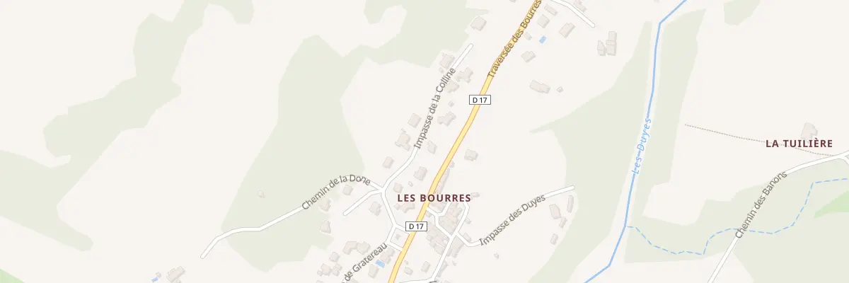 Plan du 121 Les Bourres à Thoard
