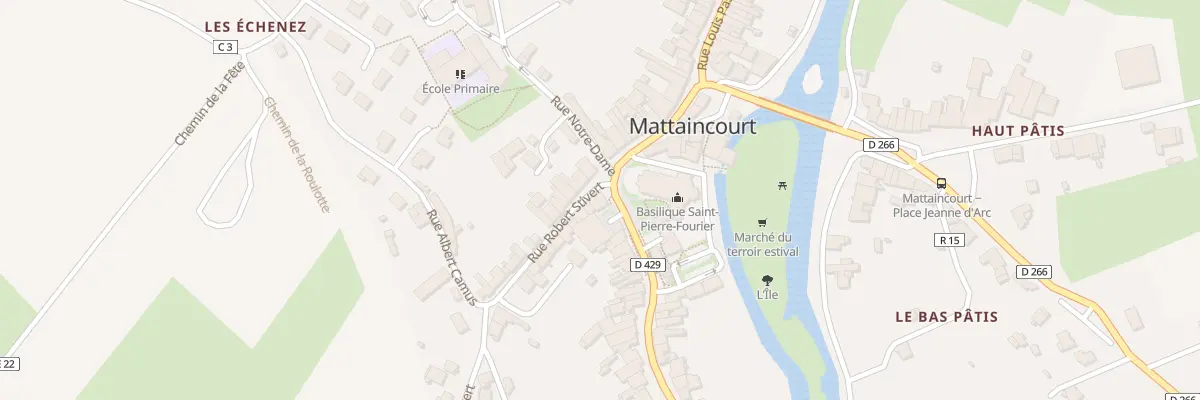 Plan du 1 Rue Gen Leclerc à Mattaincourt