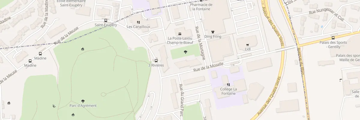 Plan du 1 Rue de la Moselle à Laxou