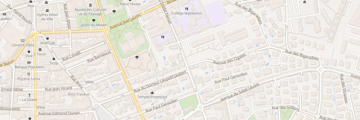 Plan du 38 Rue du Soldat Ferrari à Hyères