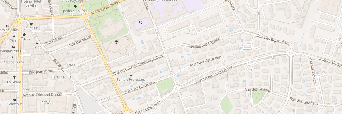 Plan du 39 Rue du Soldat Ferrari à Hyères