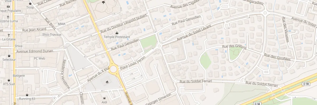 Plan du 50 Rue du Soldat Ferrari à Hyères