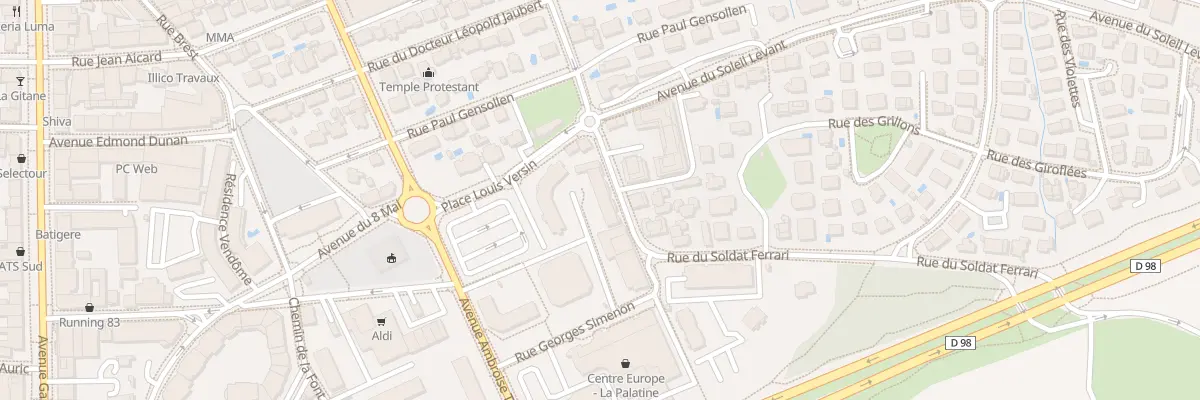 Plan du 54 Rue du Soldat Ferrari à Hyères