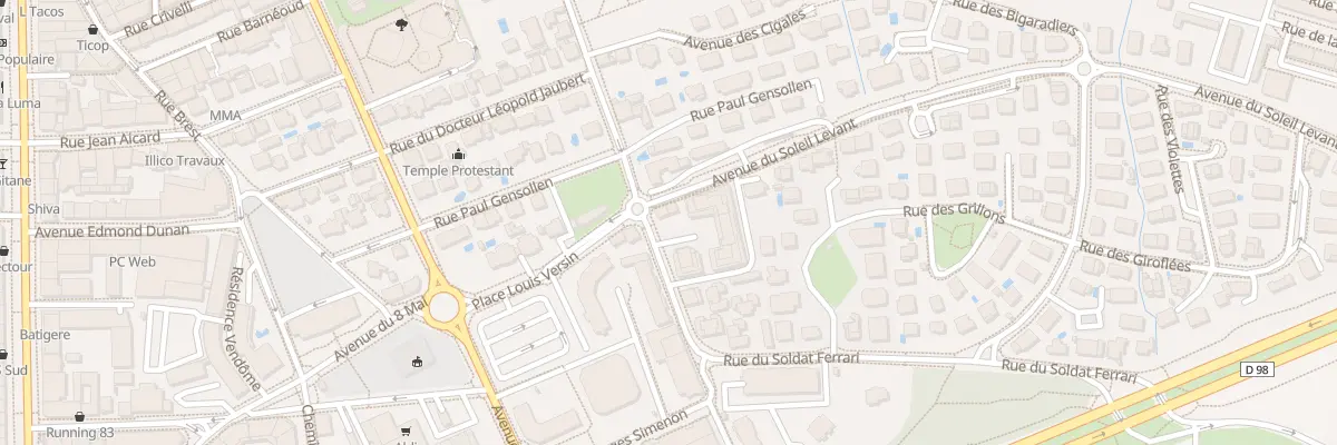 Plan du 45 Rue du Soldat Ferrari à Hyères