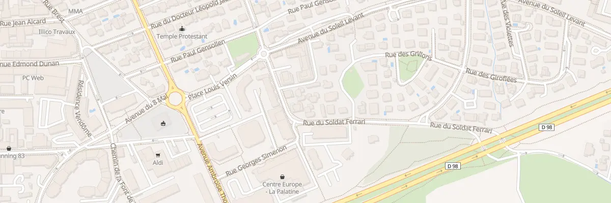Plan du 51 Rue du Soldat Ferrari à Hyères