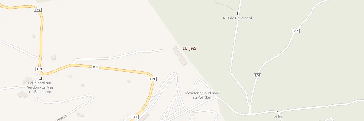 Plan de Rte de Riez à Baudinard-sur-Verdon