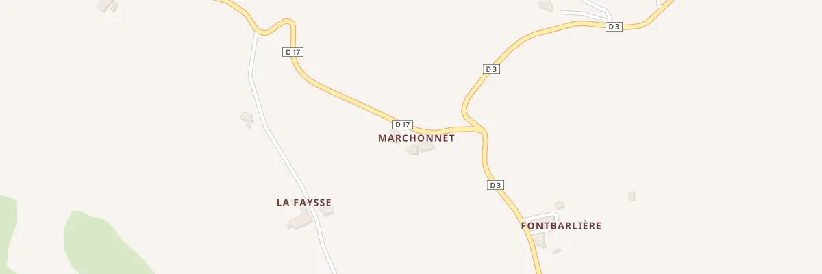 Plan du 5005 Marchonnet et Fontgarcine au Castellard-Mélan
