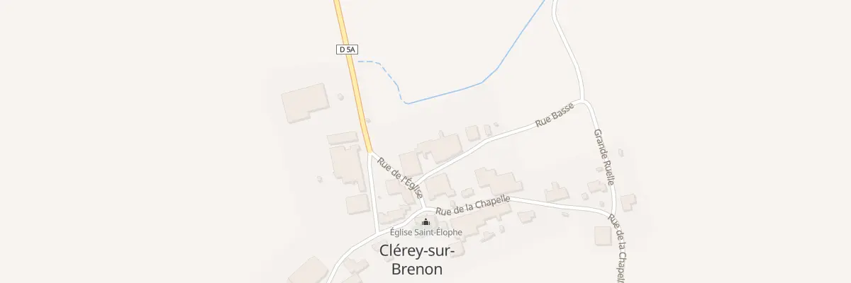 Plan du 3 Rue Basse à Clérey-sur-Brenon