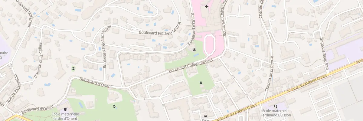Plan du 34 Bd d’Orient à Hyères