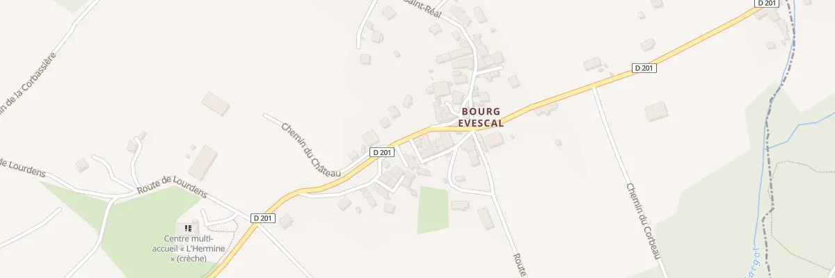 Plan du 850 Rte de Bourg Evescal à Saint-Jean-de-la-Porte