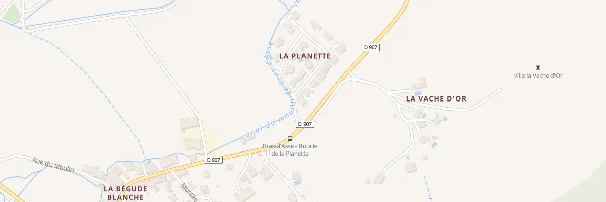 Plan du 25 Boucle de la Planette à Bras-d’Asse