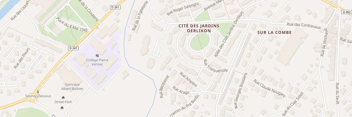 Plan du 2 Rue Becquerel à Ornans