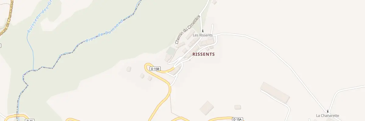Plan du 5002 Rissents à Buissard