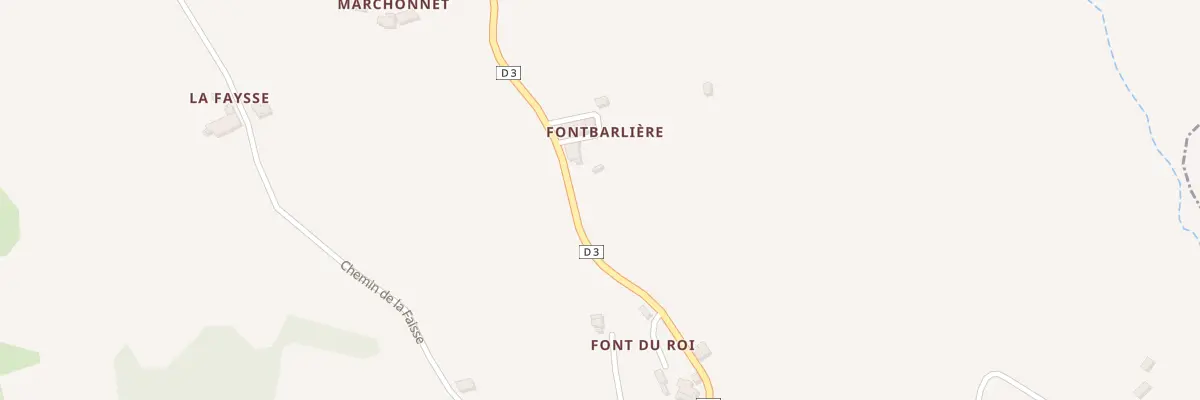 Plan du 5016 Fontbarliere au Castellard-Mélan
