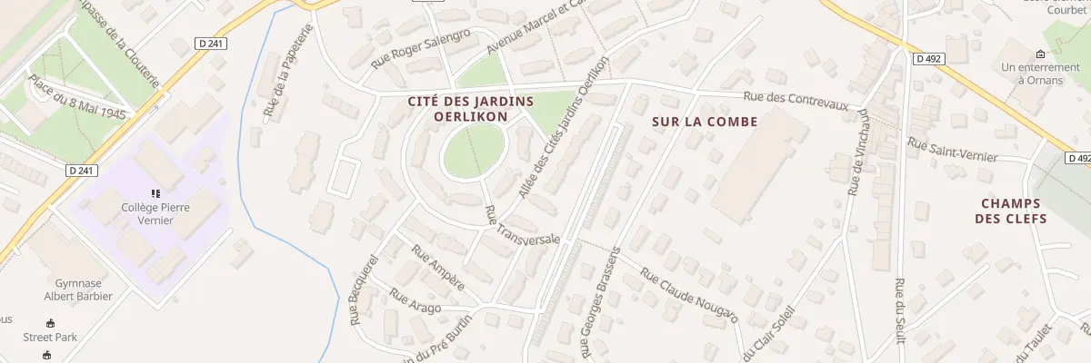 Plan du 17 All des Cités Jardins Oerlikon à Ornans