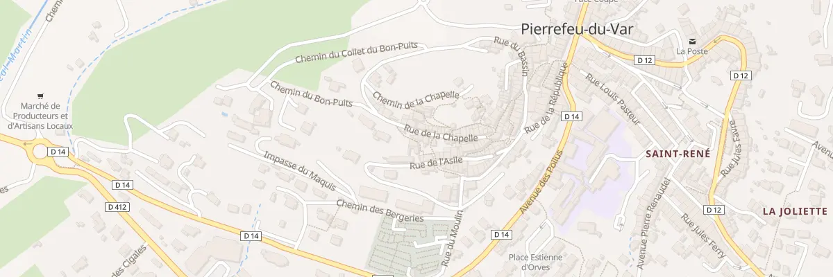 Plan du 37 Rue de la Chapelle à Pierrefeu-du-Var