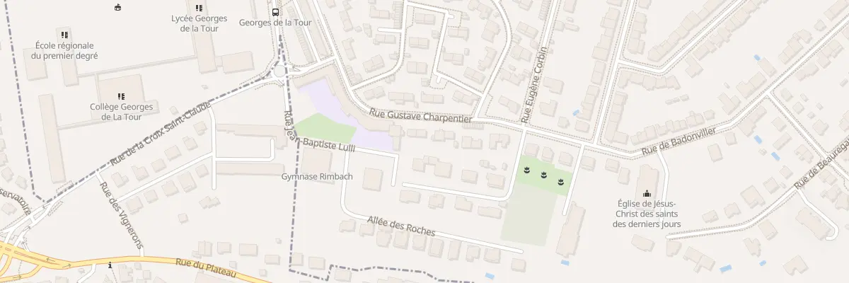 Plan du 16 Rue Gustave Charpentier à Nancy
