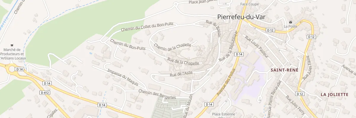 Plan du 30 Rue de la Chapelle à Pierrefeu-du-Var