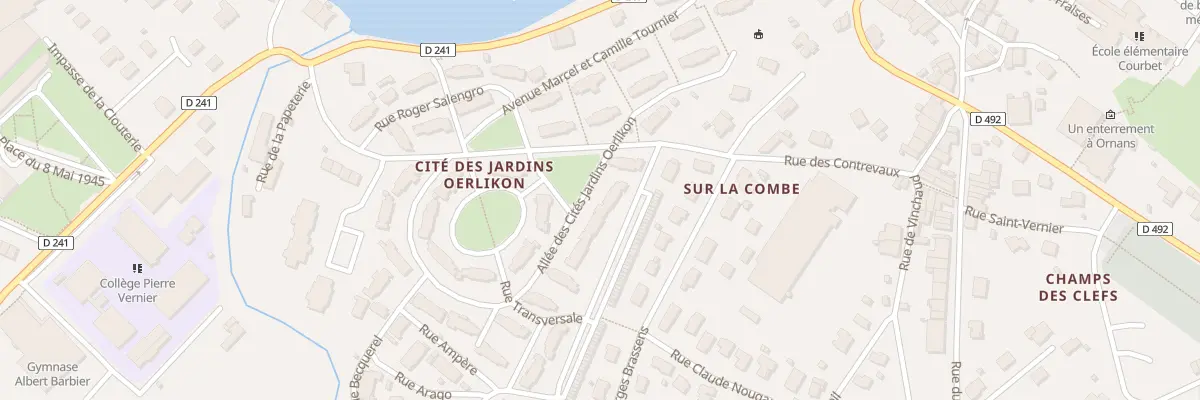 Plan du 9 All des Cités Jardins Oerlikon à Ornans