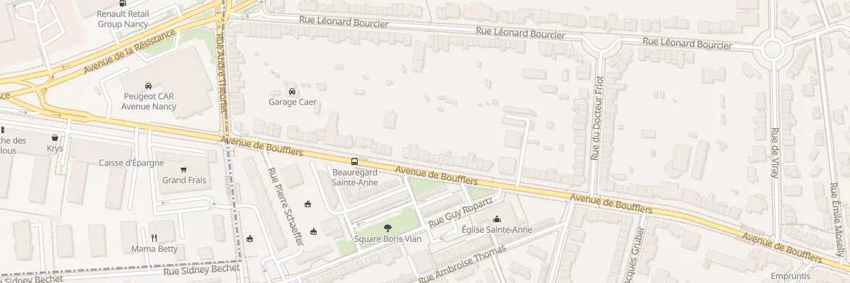Plan du 294 Av de Boufflers à Nancy