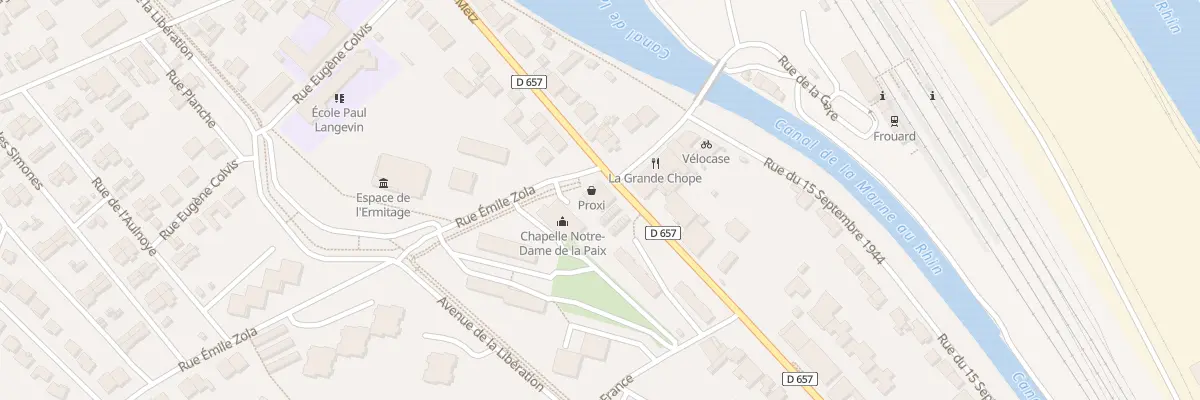 Plan de la Rue de Nancy à Frouard