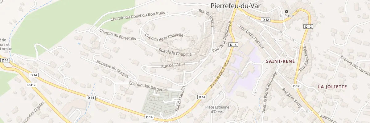 Plan du 14 Rue de l’Asile à Pierrefeu-du-Var