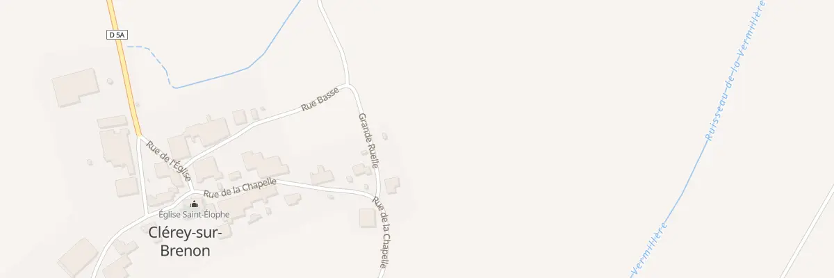 Plan du 21 Rue de la Chapelle à Clérey-sur-Brenon