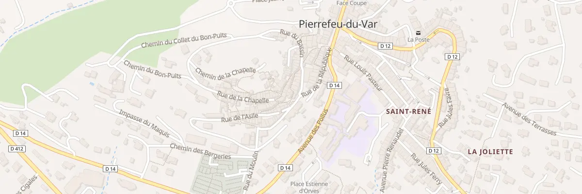Plan du 8 Rue de la Chapelle à Pierrefeu-du-Var