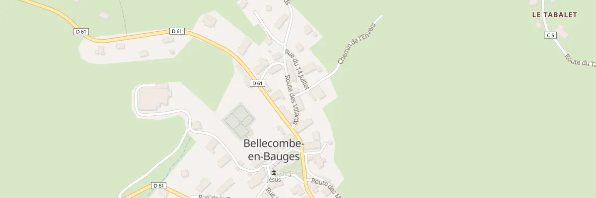 Plan du 50 Rte des Villards à Bellecombe-en-Bauges