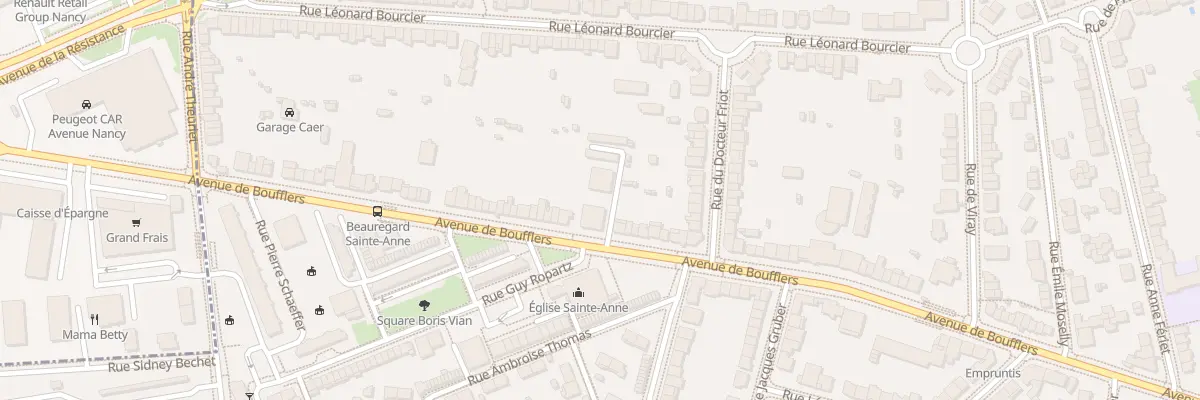 Plan du 268 Av de Boufflers à Nancy