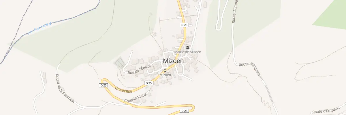 Plan du 5017 Village de Mizoen à Mizoën