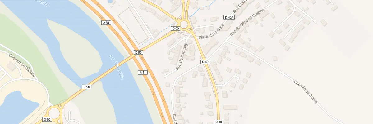 Plan du 1 Rue de Pompey à Custines