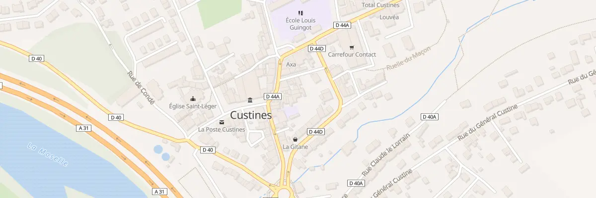 Plan du 9006 Rue du Général Leclerc à Custines