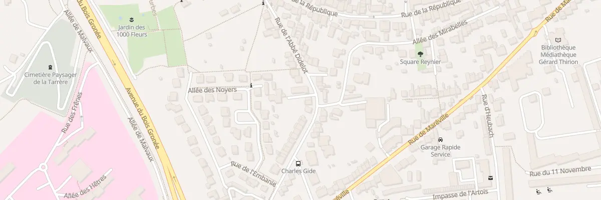 Plan du 16T Rue de l’Abbe Didelot à Laxou