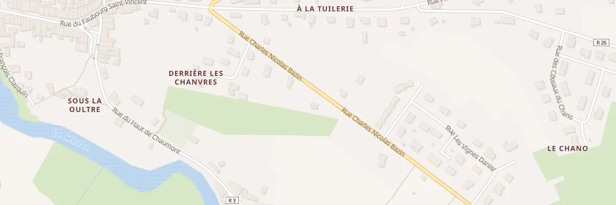 Plan du 224 Rue Charles Nicolas Bazin à Mirecourt