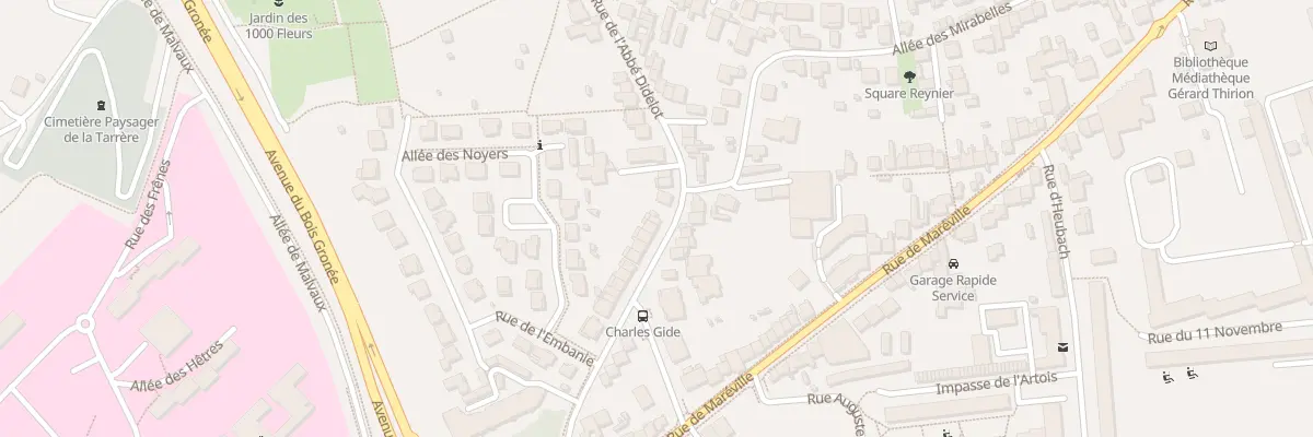Plan du 22 Rue de l’Abbe Didelot à Laxou