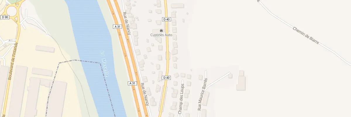 Plan du 23 Av Mal de Lattre de Tassigny à Custines