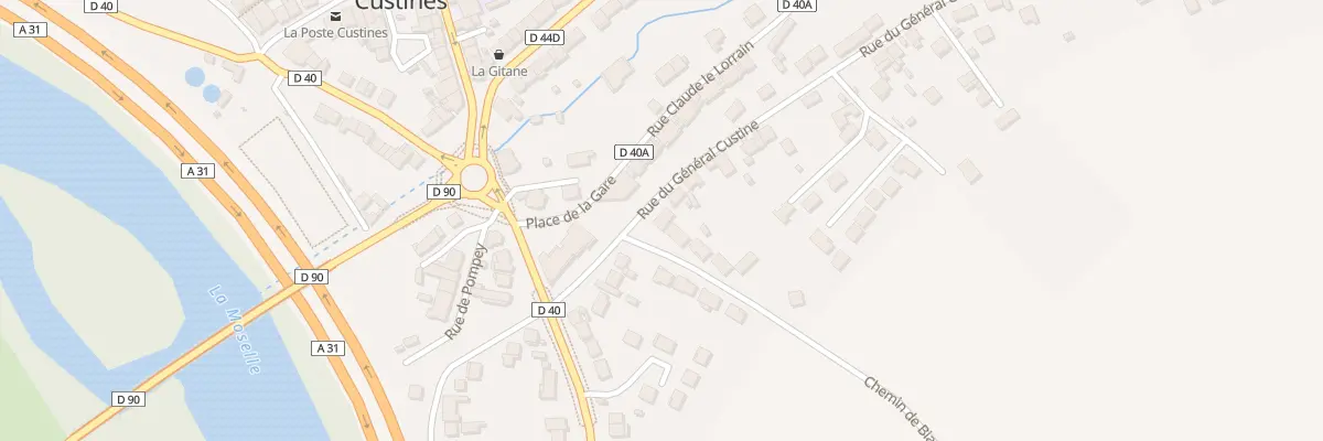 Plan du 10 Rue du Général Custine à Custines