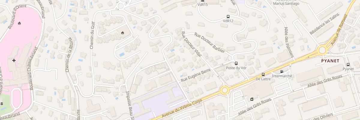 Plan du 8 Rue Docteur Zamenhof à Hyères