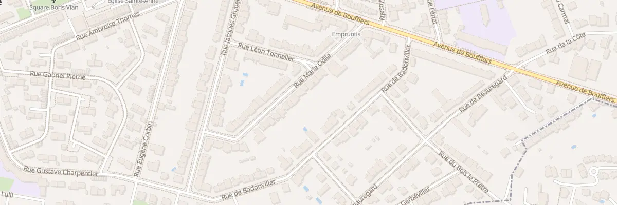 Plan du 27 Rue Marie Odile à Nancy