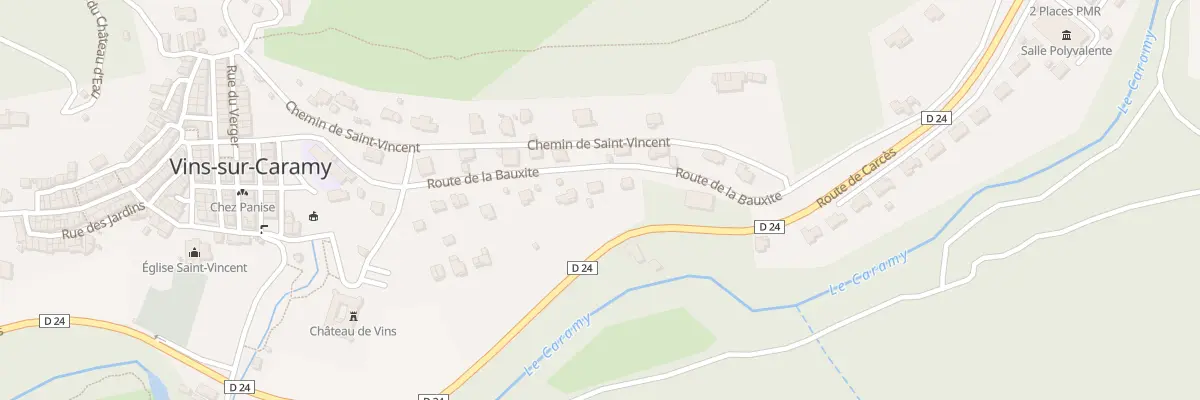 Plan du 5000 Les Pres du Chateau à Vins-sur-Caramy