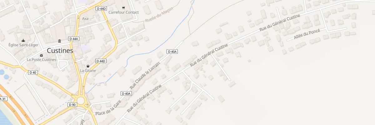 Plan du 9 Rue du Général Custine à Custines