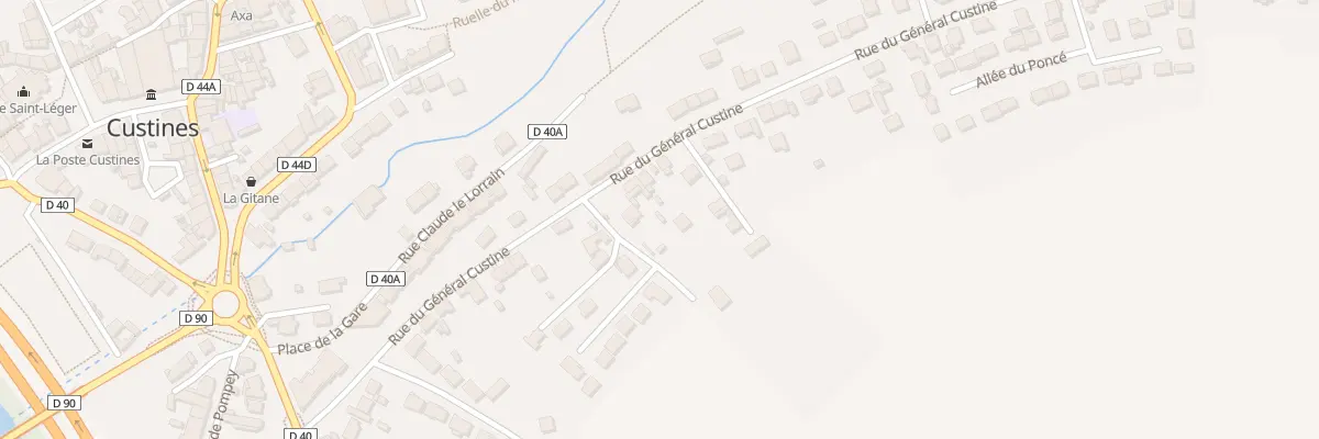 Plan du 40 Rue du Général Custine à Custines