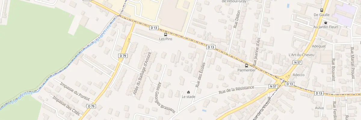 Plan du 25 Rue Jean Parmantier à Échenoz-la-Méline