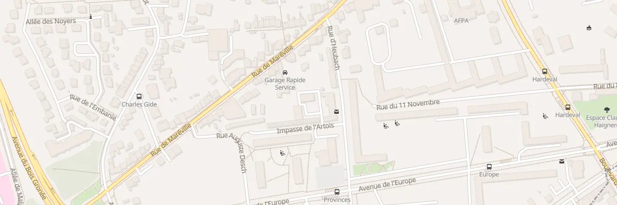 Plan du 9002 Rue de Heubach à Laxou
