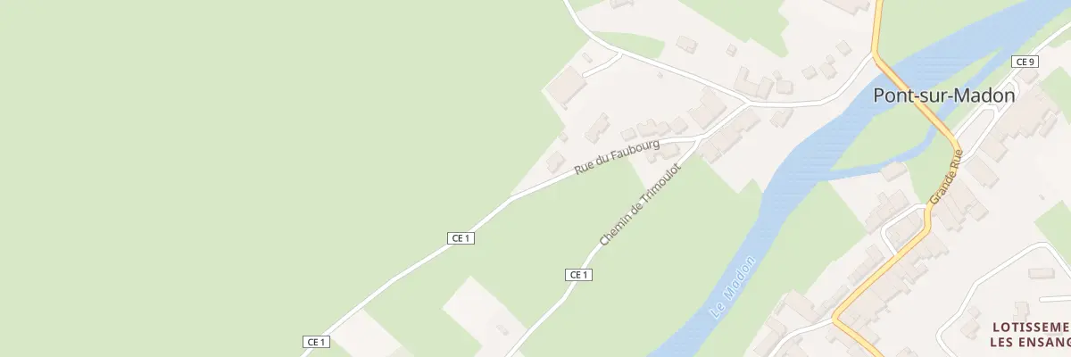Plan du 22 Rue du Faubourg à Pont-sur-Madon