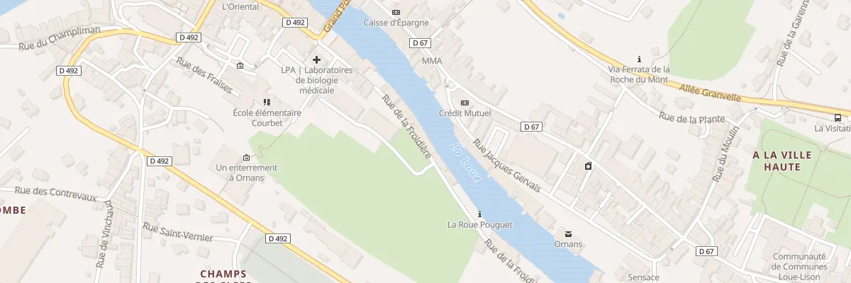 Plan du 15 Rue de la Froidière à Ornans